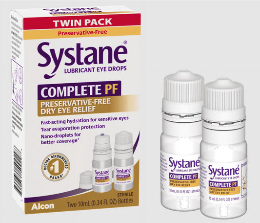 Systane Complete Preservative Free Lubricant Eye Drops Twin Pack