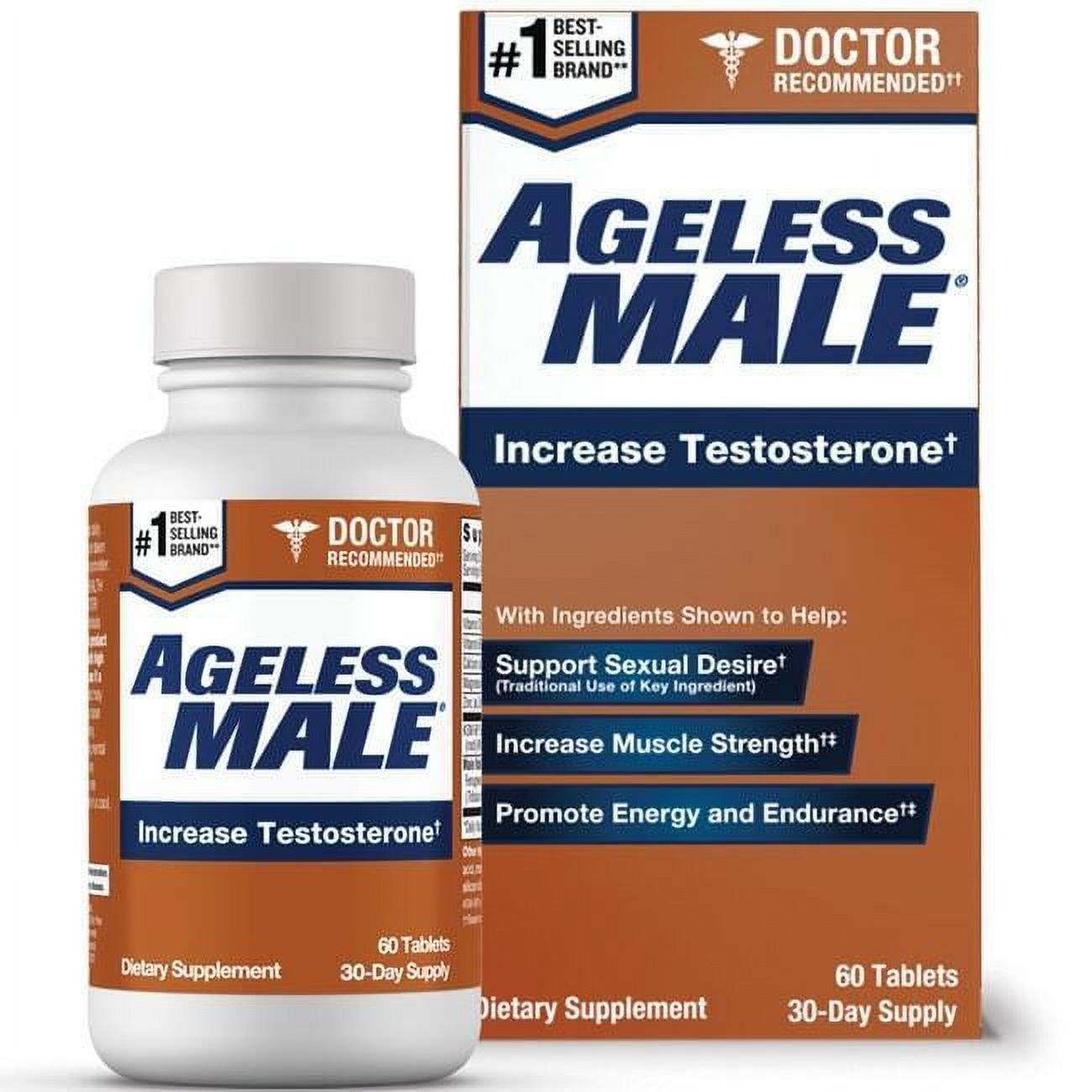Ageless Male Booster Supplement with Ashwagandha by New Vitality 60ct - GOODSZON Discount Store