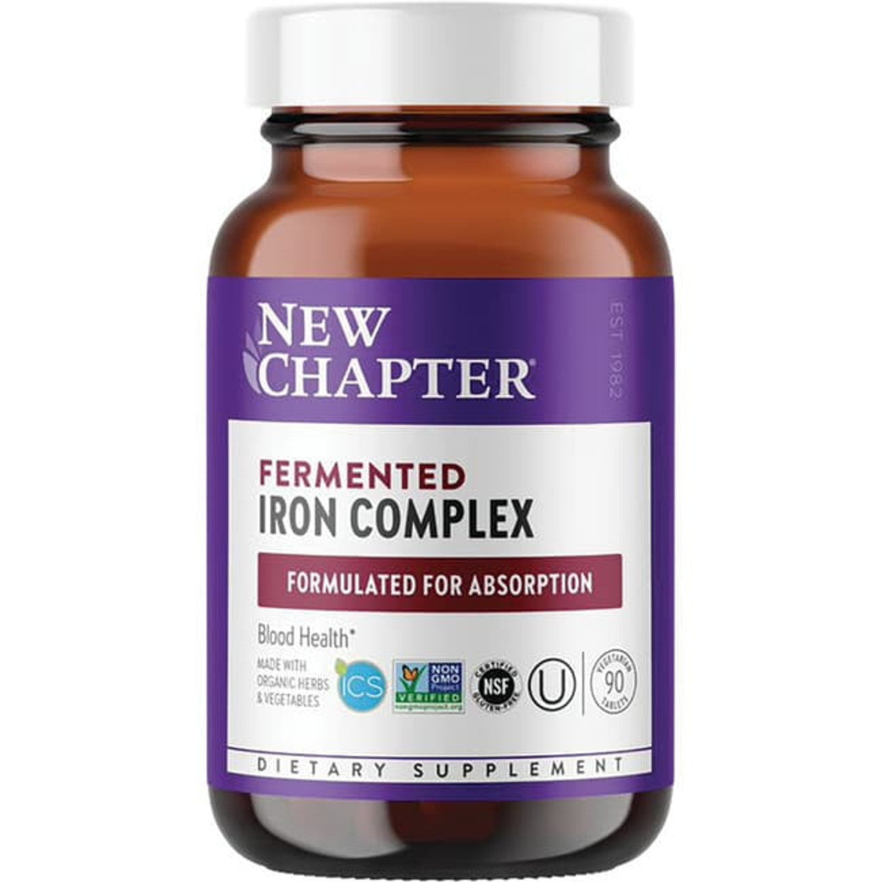 New Chapter Fermented Iron Complex 90 Veg Tabs - GOODSZON Discount Store