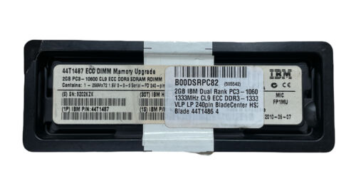 2GB IBM Dual Rank PC3-10600 1333MHz CL9 ECC DDR3-1333 VLP LP 240pin BladeCenter - GOODSZON Discount Store