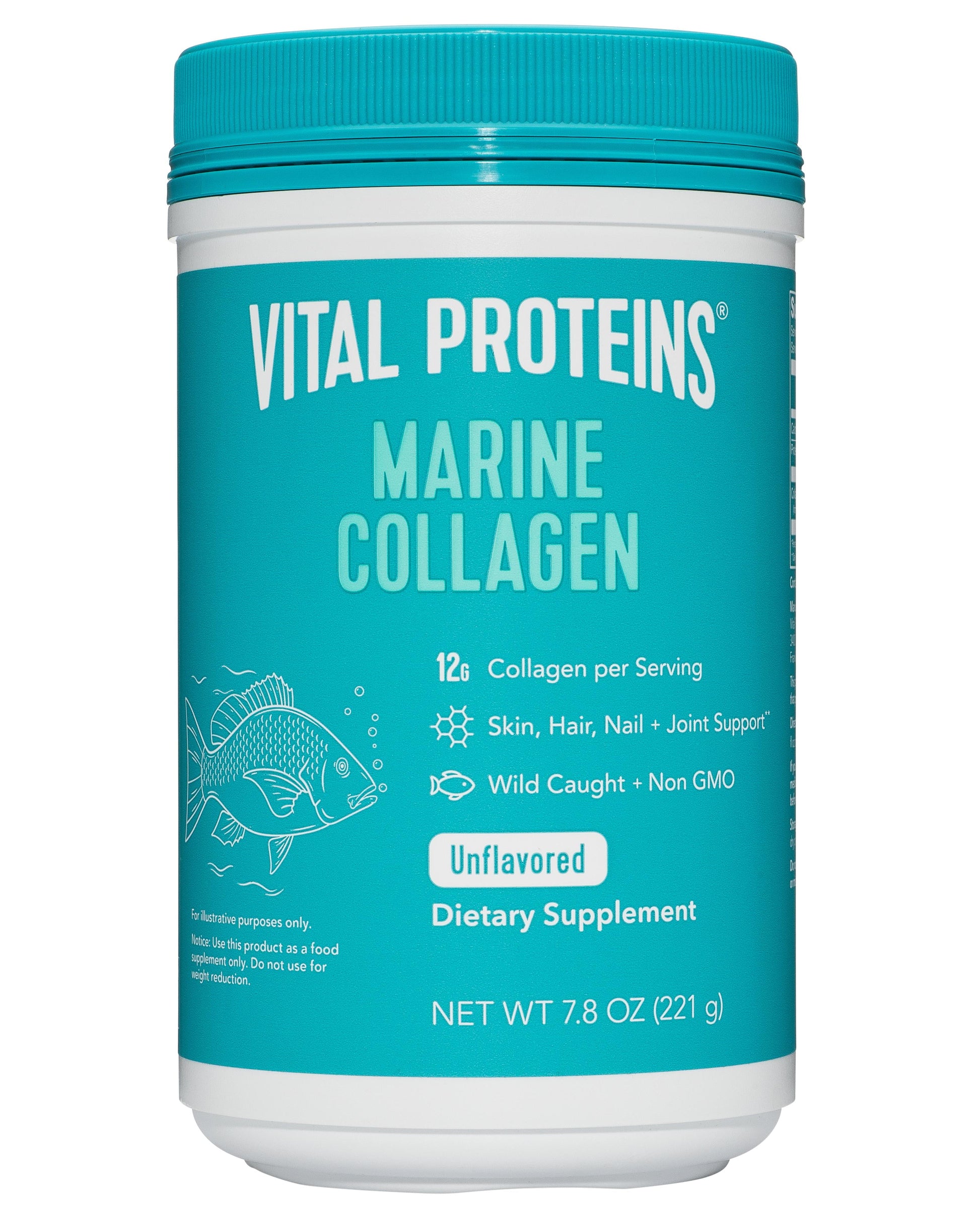 Vital Proteins Marine Collagen Peptides Joint, Hair, Skin, and Nails Supplement Powder, 7.8 oz - GOODSZON Discount Store