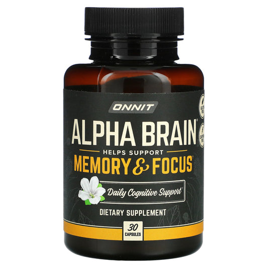 Alpha Brain, Memory & Focus, 30 Capsules, Onnit - GOODSZON Discount Store