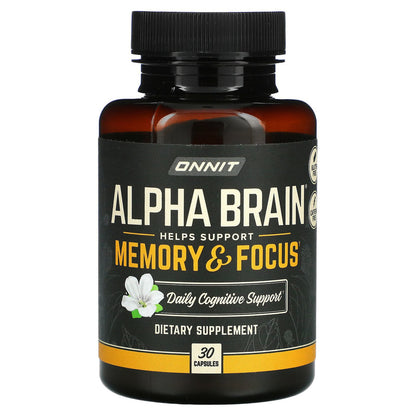 Alpha Brain, Memory & Focus, 30 Capsules, Onnit - GOODSZON Discount Store
