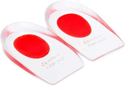 1 Pair Comfort Heel Cups Medical Grade Silicone Heel Cushions 4.06*2.24" (Pink) - GOODSZON Discount Store