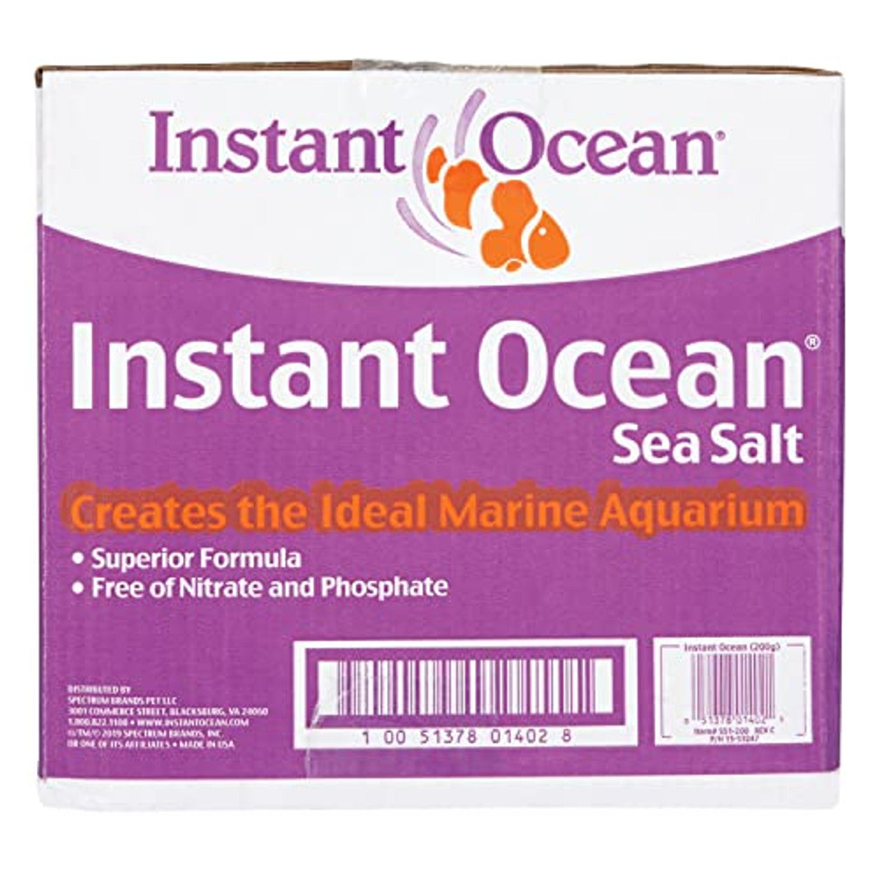 Instant Ocean Sea Salt for Marine Aquariums, Nitrate & Phosphate-Free, 200-Gallon - GOODSZON Discount Store