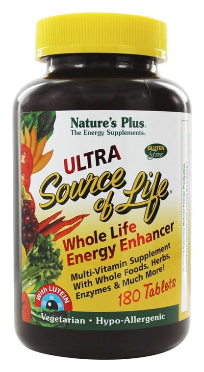 Nature's Plus - Ultra Source Of Life With Lutein - 180 Tablets - GOODSZON Discount Store