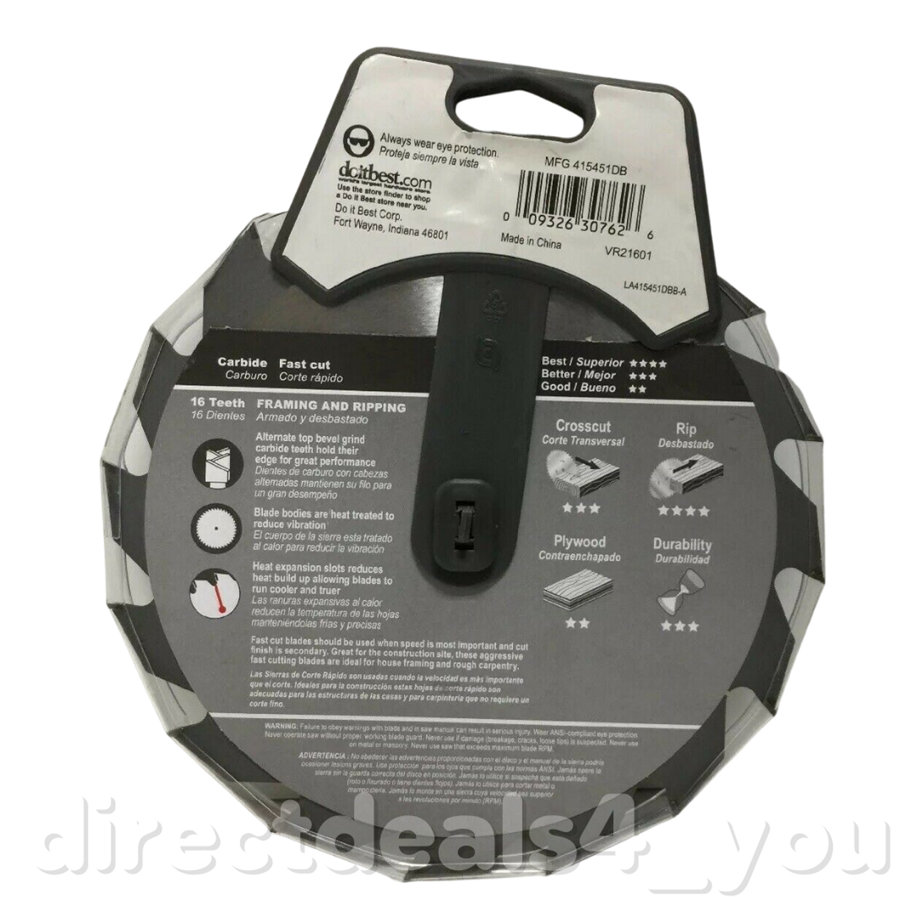 DO IT Best 346500 Framing and Ripping Saw Blade 7-1/4" 16T Pack of 5 - GOODSZON Discount Store