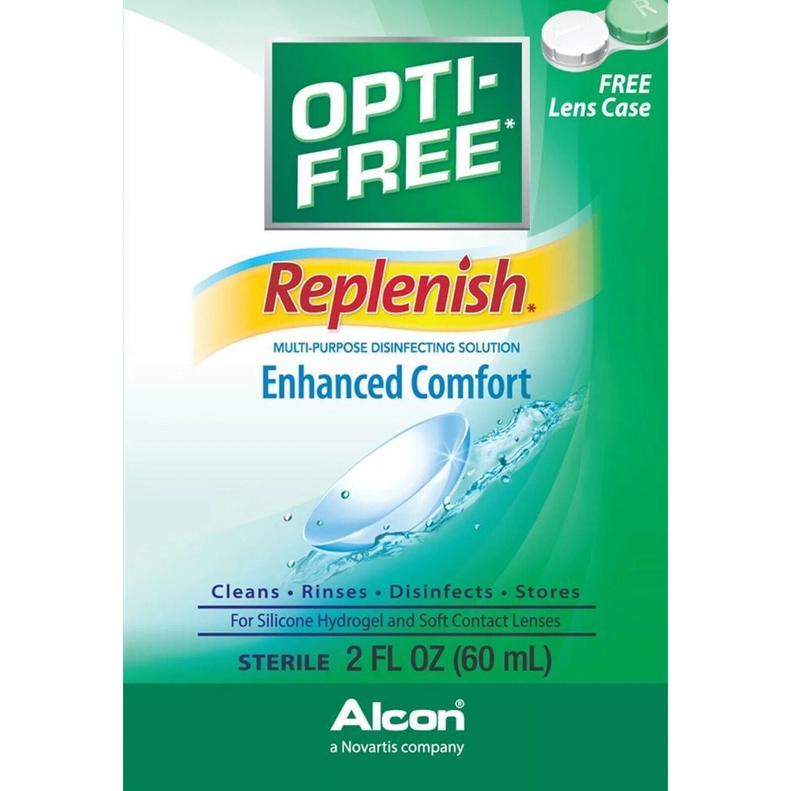 Alcon Opti-Free Replenish Multi-Purpose Disinfecting Solution 2 Oz Pack of 2 - GOODSZON Discount Store