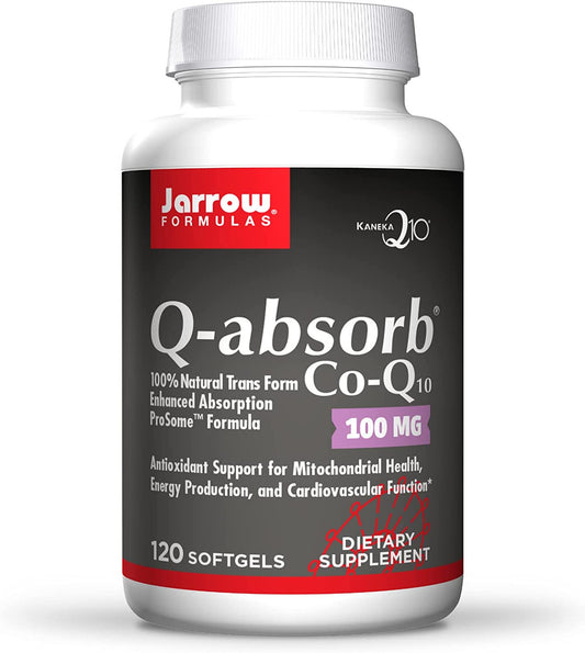 Jarrow Formulas Q-absorb Co-Q10 100 mg - 120 Softgels - High Absorption Co-Q10 - Antioxidant Support for Mitochondrial Energy Production & Cardiovascular Health - Up to 120 Servings - GOODSZON Discount Store