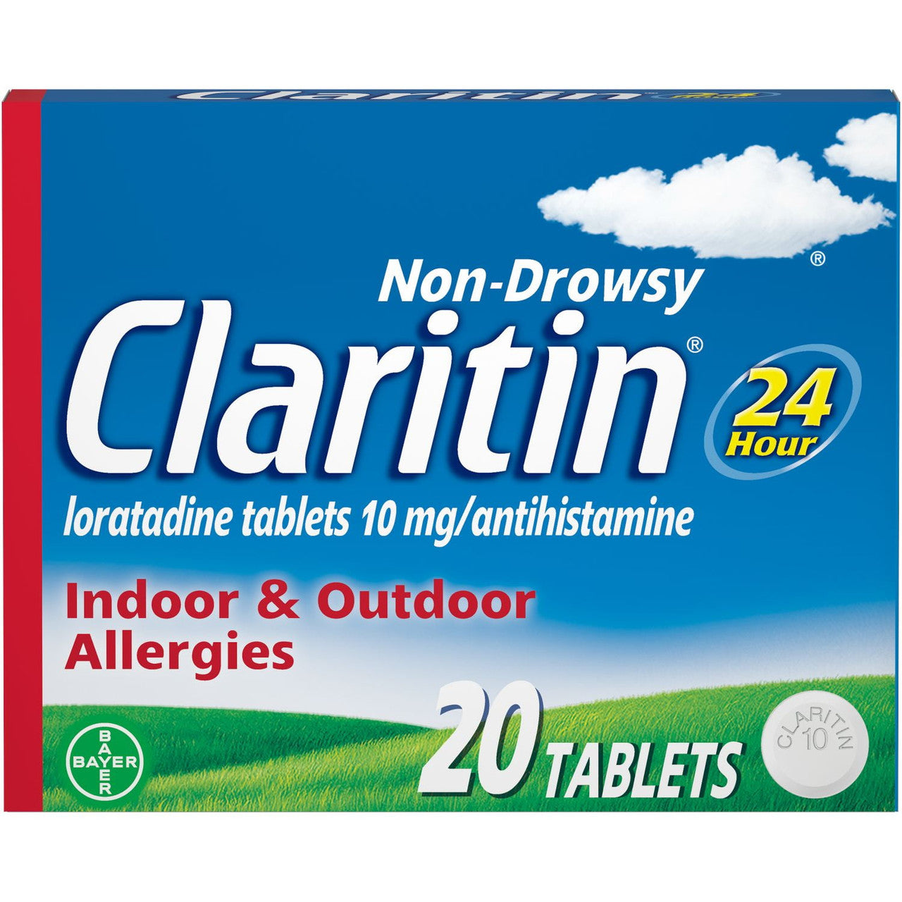 Claritin 24 Hour Non-Drowsy Allergy Relief Tablets,10 mg, 20 Ct - GOODSZON Discount Store