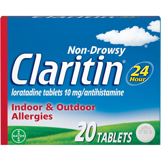 Claritin 24 Hour Non-Drowsy Allergy Relief Tablets,10 mg, 20 Ct - GOODSZON Discount Store