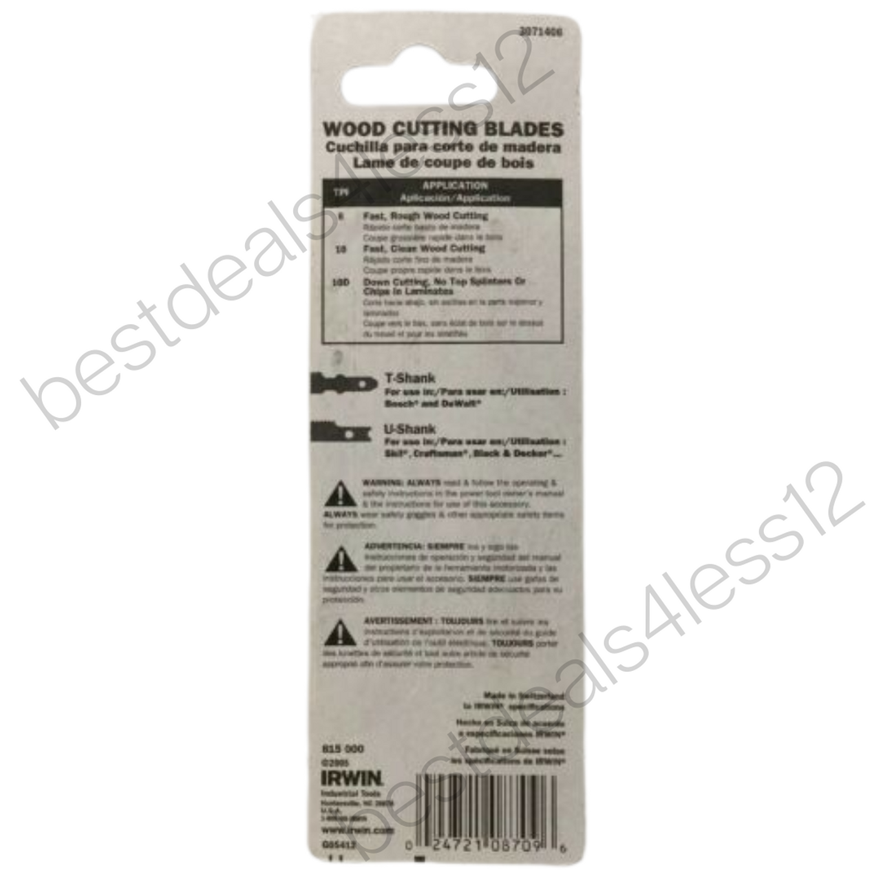 Irwin Marathon 3071406 4" 6 TPI Wood Cutting Jig Saw Blades Pack of 3 - GOODSZON Discount Store