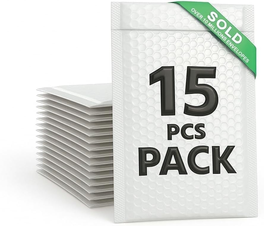 Bubble Mailers, 6 x 10 inches, Small Business Shipping Supplies, Pack of 10 for Jewelry - GOODSZON Discount Store