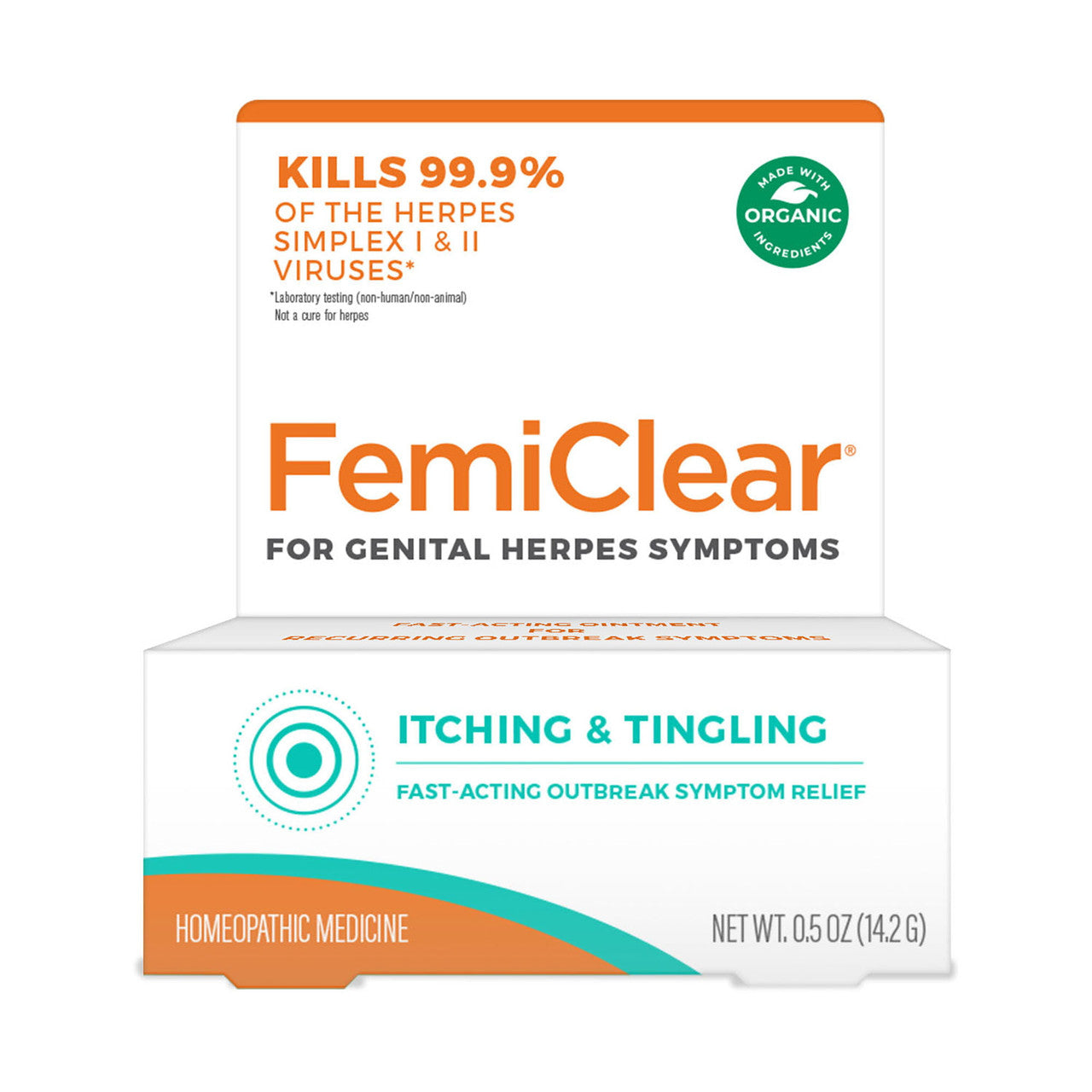 FemiClear for Genital Herpes Symptoms - Multi-Symptom Relief, 0.5oz Ointment - GOODSZON Discount Store