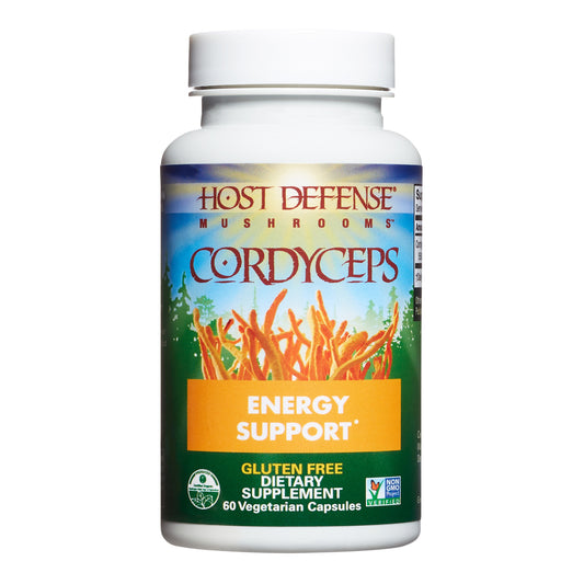 Host Defense, Cordyceps Capsules, Energy and Stamina Support, Daily Dietary Supplement, USDA Organic, Gluten Free, 60 Vegetarian Capsules (30 Servings) - GOODSZON Discount Store