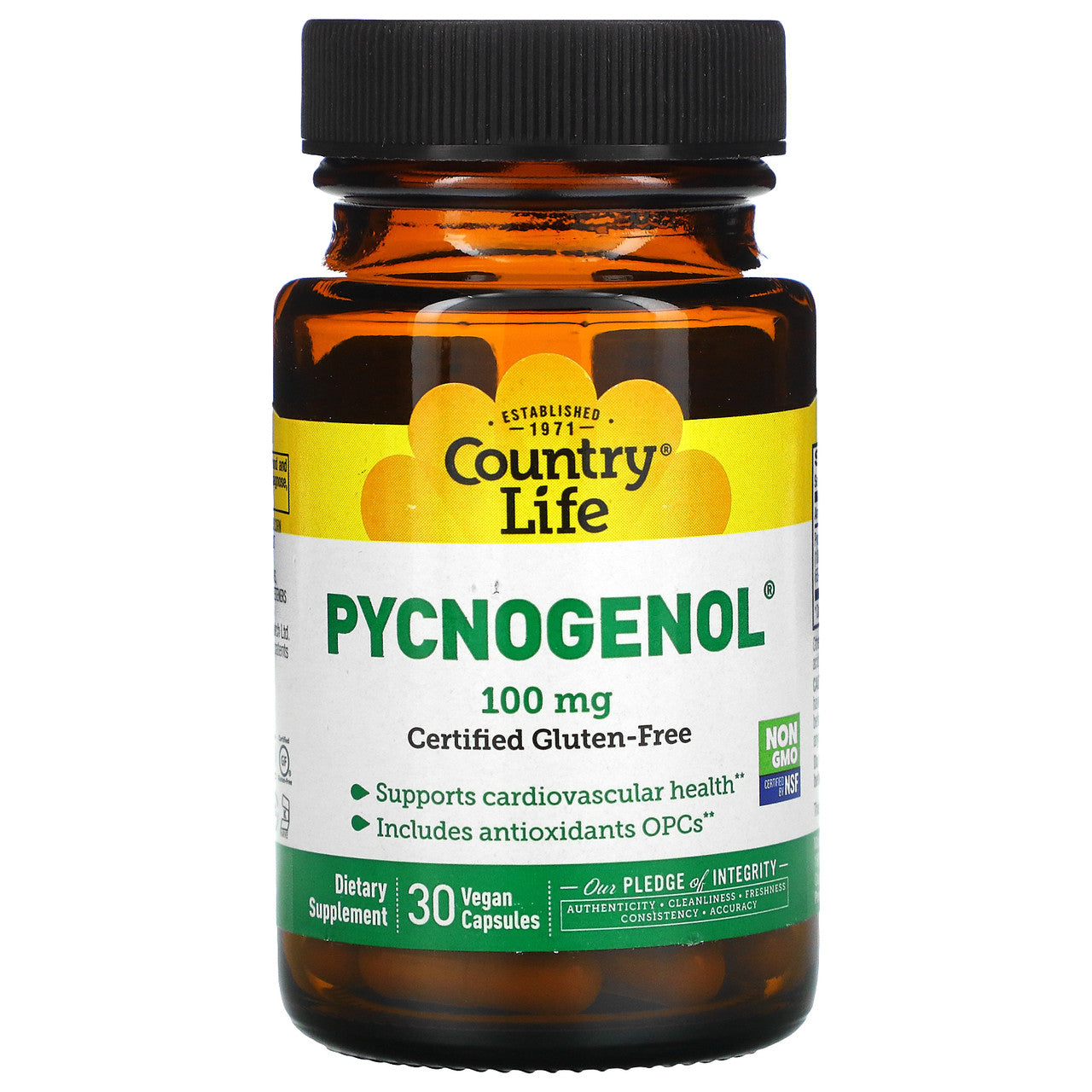 COUNTRY LIFE VITAMINS PYCNOGENOL 100 MG, 30 VCAP - GOODSZON Discount Store