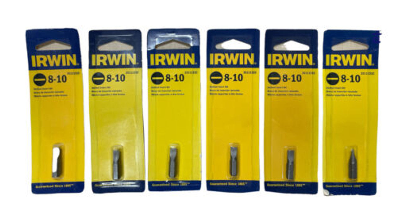 IRWIN 1" Slotted Insert Bit 8-10 Point 3511131C Pack of 6 - GOODSZON Discount Store