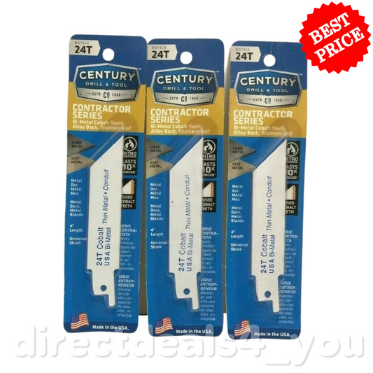 Century 07424 4" 24T Contractor Bi-Metal Saw Blades Pack of 3 - GOODSZON Discount Store