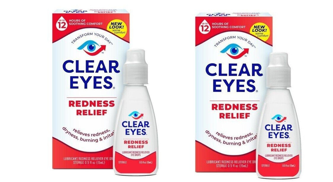 Clear Eyes | Maximum Redness Relief Eye Drops | 0.5 FL OZ Pack of 2 - GOODSZON Discount Store
