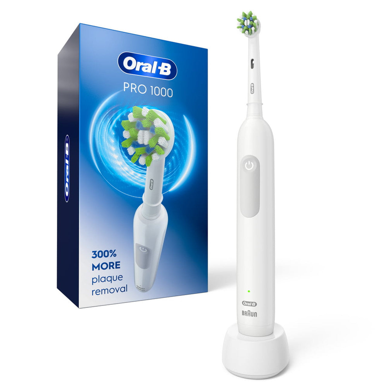 Oral-B Pro 1000 Rechargeable Electric Toothbrush, White, 1 Ct - GOODSZON Discount Store