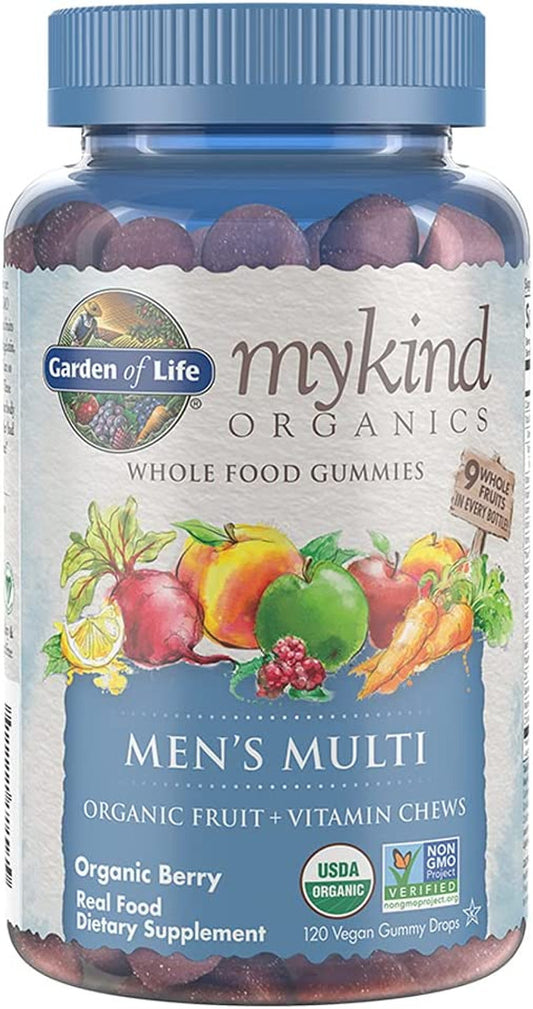 Garden of Life MyKind Organics Men's Multi, Organic Berry, 120 Vegan Gummy Drops - GOODSZON Discount Store