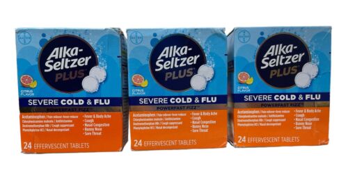 Alka-Seltzer Plus Powerfast Fizz Severe Cold & Flu, Citrus 24 Efferv Table Pack3 - GOODSZON Discount Store