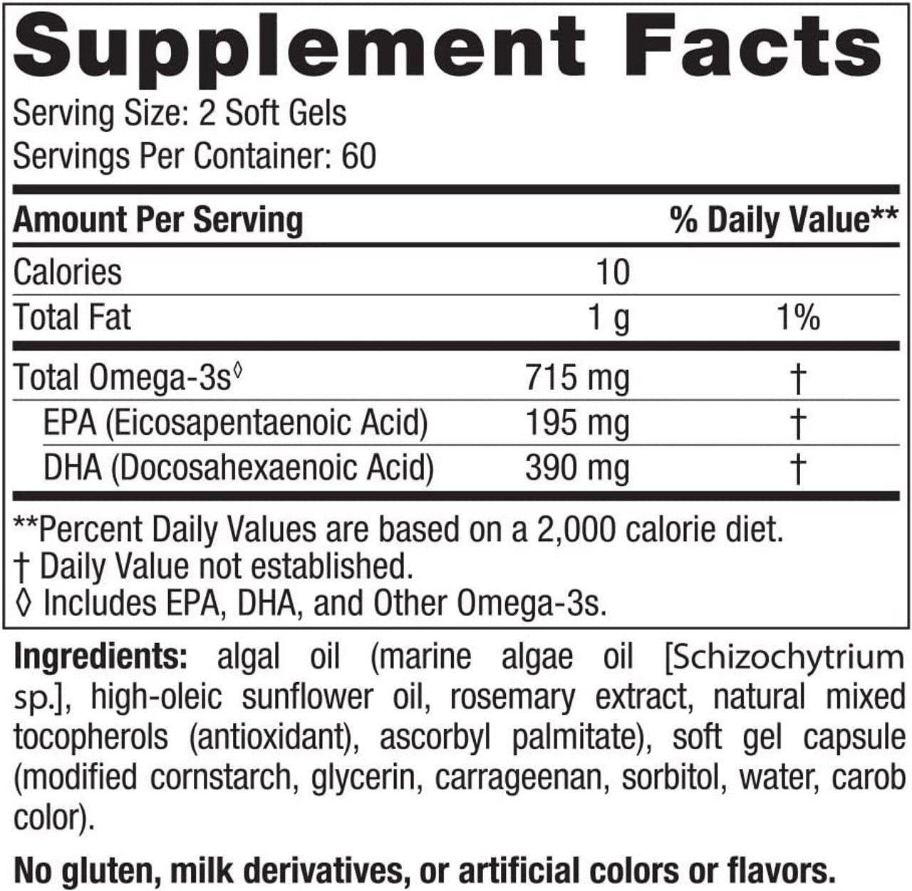 Nordic Naturals Algae Omega Softgels, 715 Mg, Plant-Based EPA & DHA, 60 Ct - GOODSZON Discount Store