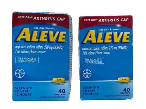 Aleve Pain Reliever & Fever Reducer 220mg - 40 Gelcaps Exp 06/2024 - GOODSZON Discount Store