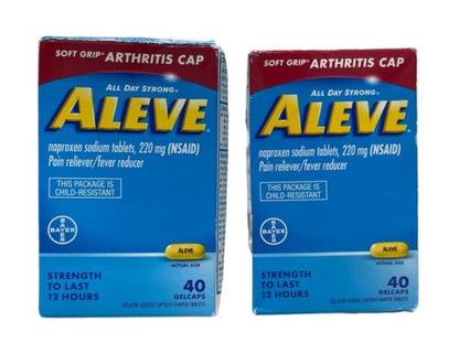 Aleve Pain Reliever & Fever Reducer 220mg - 40 Gelcaps Exp 06/2024 - GOODSZON Discount Store