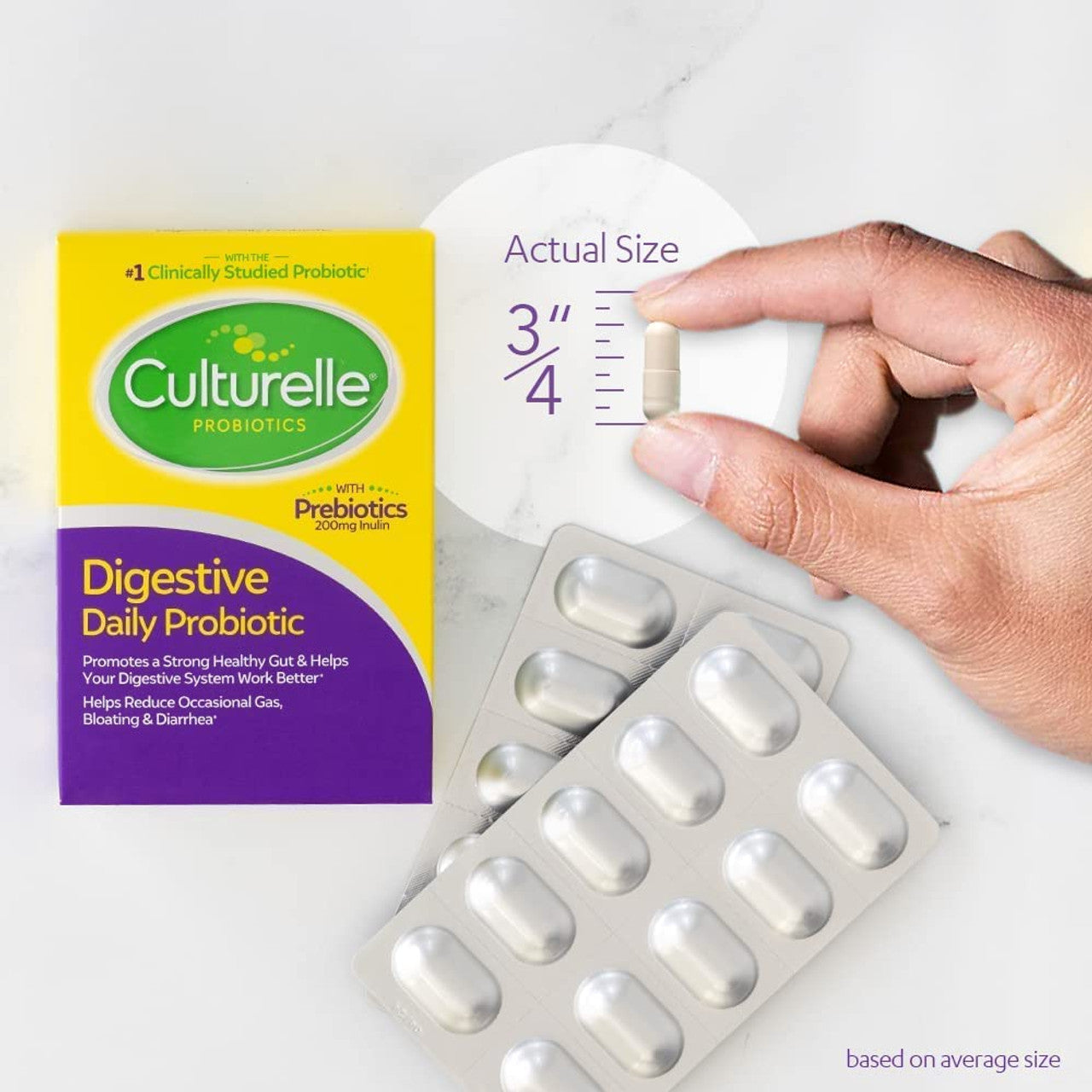 Culturelle Unisex Digestive Health Daily Probiotic Supplement, 30 Ct - GOODSZON Discount Store