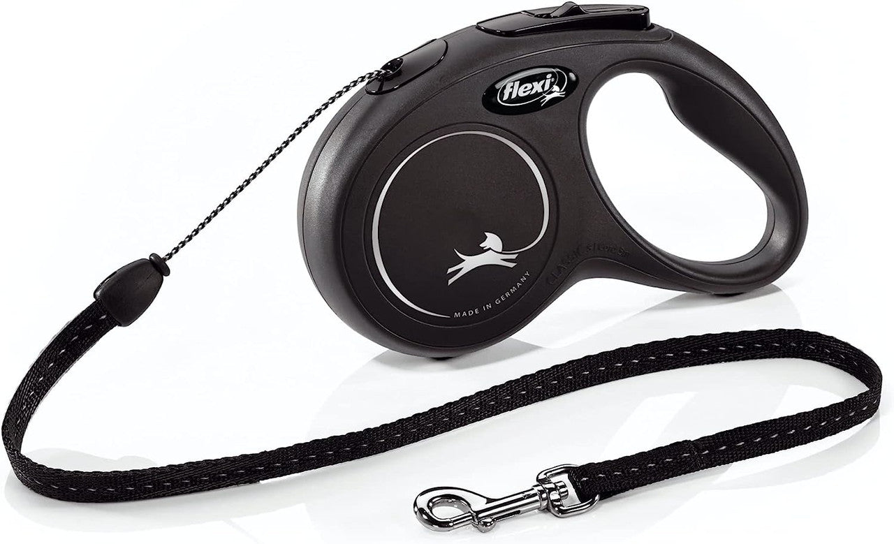 Flexi CORD S 16FT BK 16 ft. Classic Retractable Cord Leash, Black - GOODSZON Discount Store