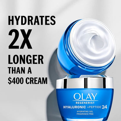 Olay Regenerist Hyaluronic Acid + Peptide 24 Gel Face Moisturizer, 1.7 oz - GOODSZON Discount Store