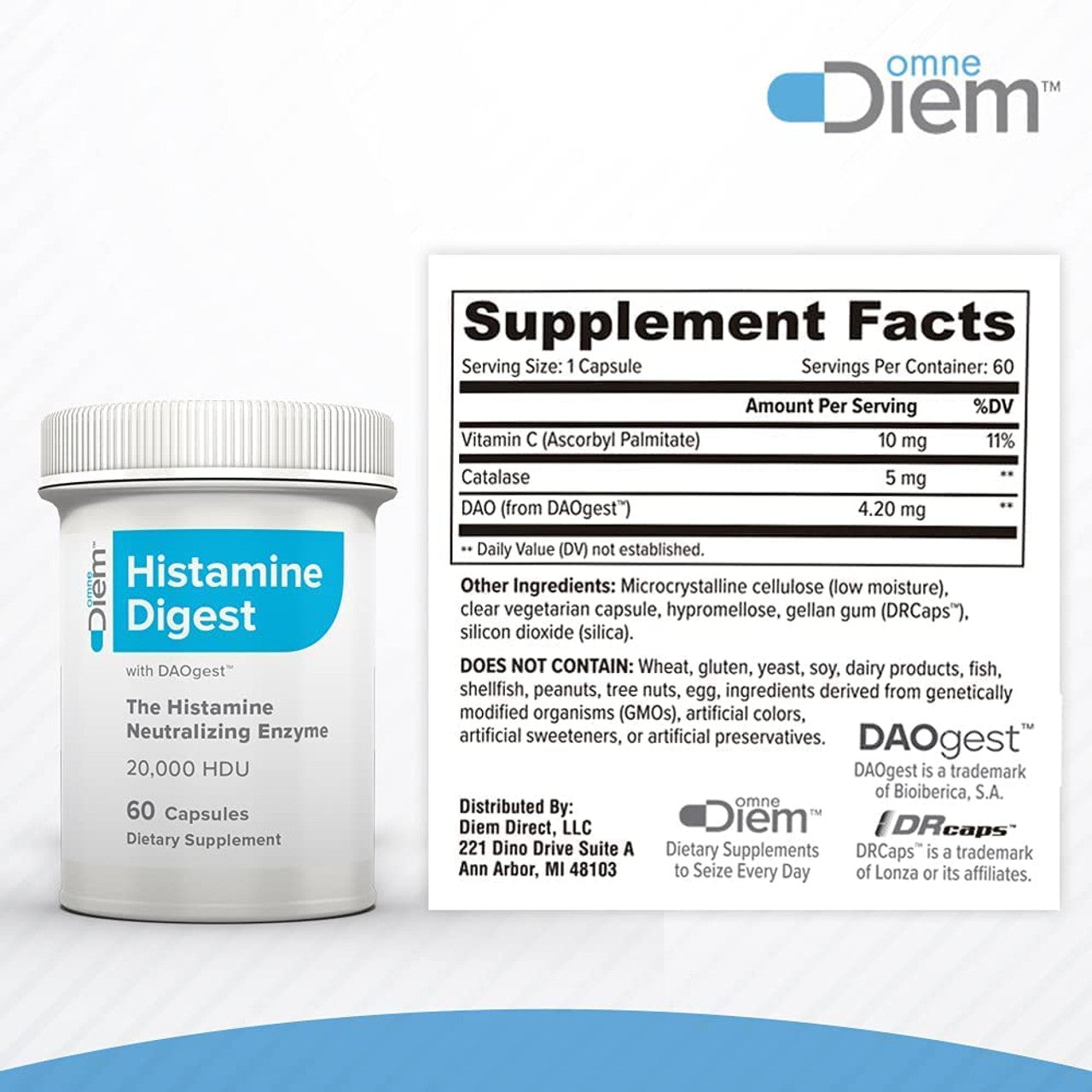 Omne Diem Histamine Digest with Daogest 60 Caps - GOODSZON Discount Store