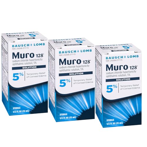 MUR0 128 Sodium Chloride hypertonicity Solution 5% Drops, 0.5 Fl Oz (Pack of 3) - GOODSZON Discount Store