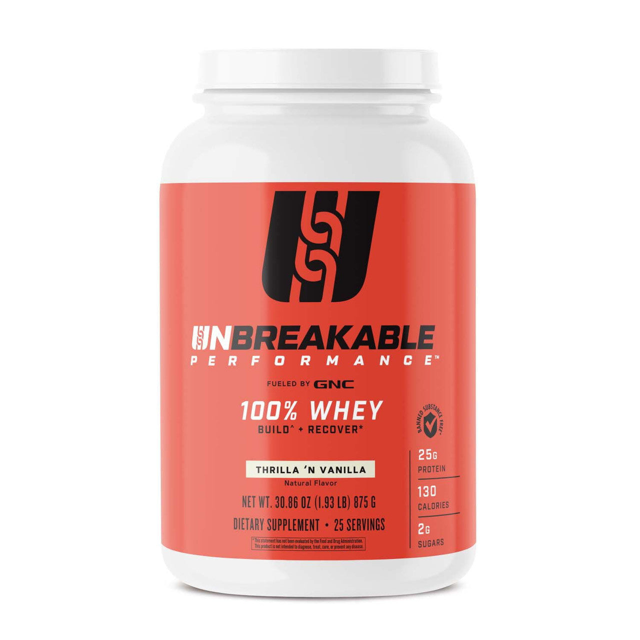 GNC Unbreakable Performance 100% Whey | Build + Recover, Banned Substance Free | - GOODSZON Discount Store