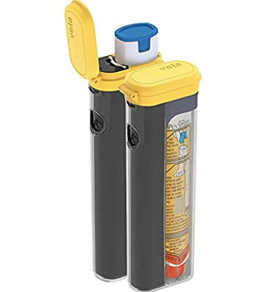 Veta Smart Case & App for Your EPIPEN Auto-Injector - Reusable Smart Cases & Bluetooth-Connected Mobile App for Your Epinephrine Auto-Injectors - iPhone, Android & Bluetooth-Compatible (Double Pack) - GOODSZON Discount Store