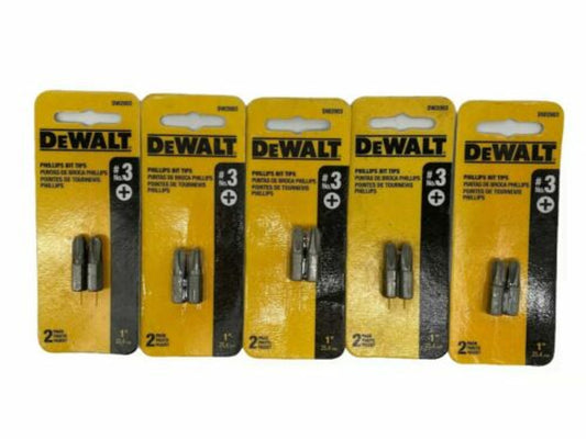DeWalt DW2003 #3 Phillips Bit Tips 1" (Pack of 5) - GOODSZON Discount Store