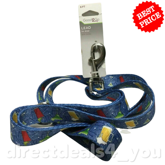 Good2Go Dog Leash Happy Hour Print, 6 ft. - GOODSZON Discount Store