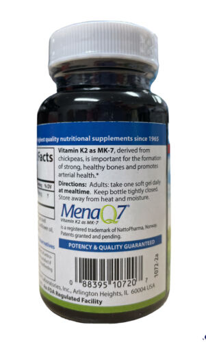 Carlson Vitamin K2 as MK-7 90 mcg, 120 Softgel Exp 2024 - GOODSZON Discount Store