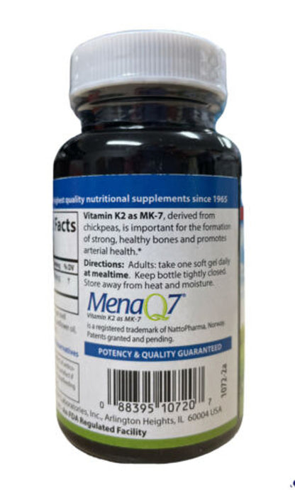 Carlson Vitamin K2 as MK-7 90 mcg, 120 Softgel - GOODSZON Discount Store