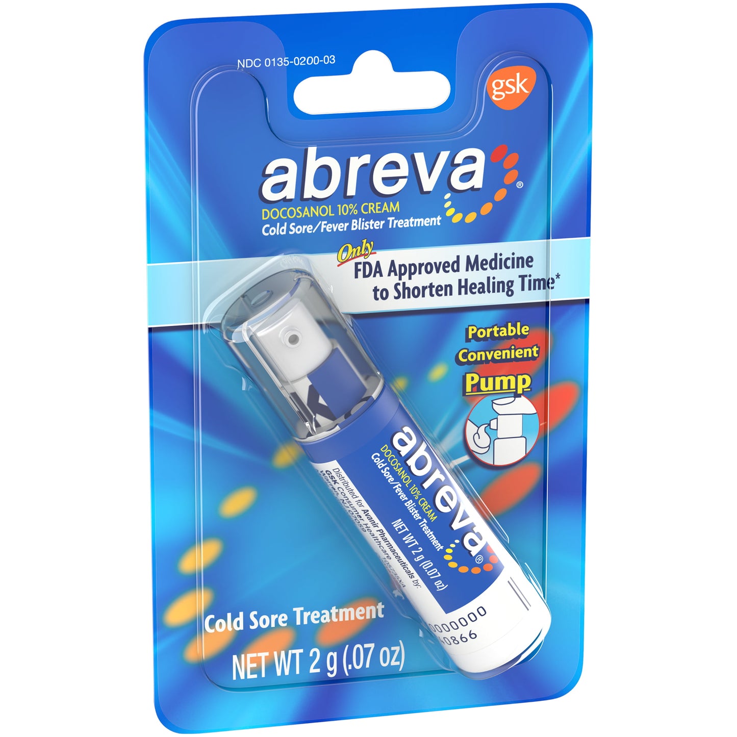 Abreva Cold Sore/Fever Blister Treatment Cream Pump 0.07 oz - GOODSZON Discount Store