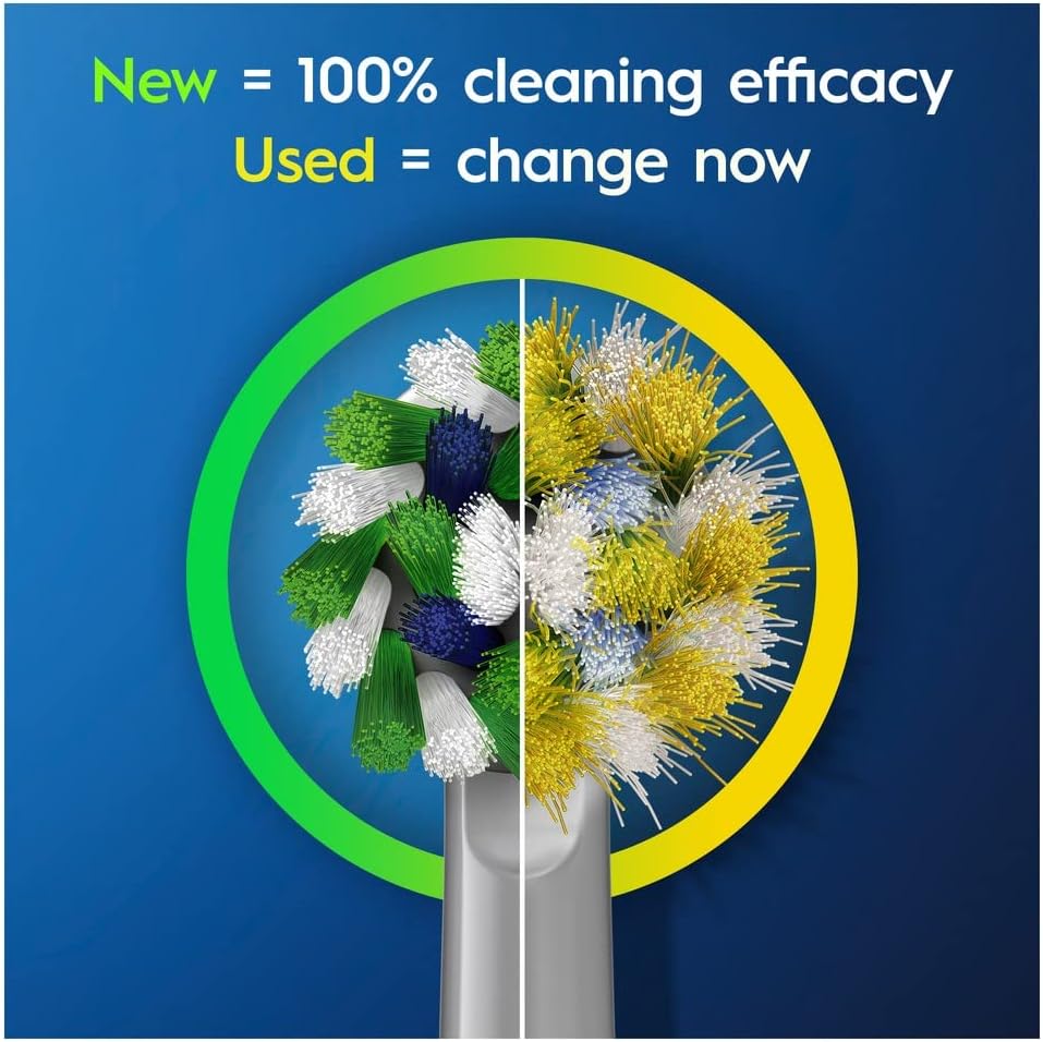 CrossAction Toothbrush Head with CleanMaximiser Technology, Pack of 4 Counts - GOODSZON Discount Store