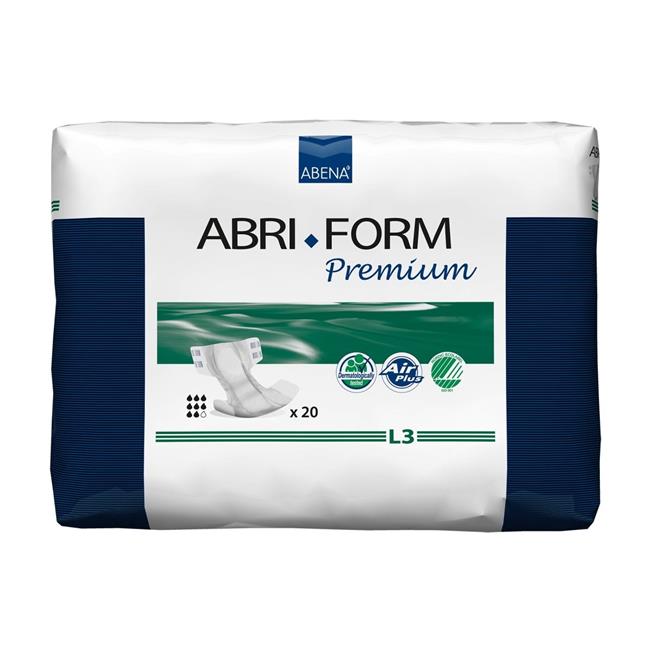 Abena North America 43673101 White Large Abri-Form Premium L3 Adult Heavy-Absorbent Incontinence Brief, Pack of 20 - GOODSZON Discount Store