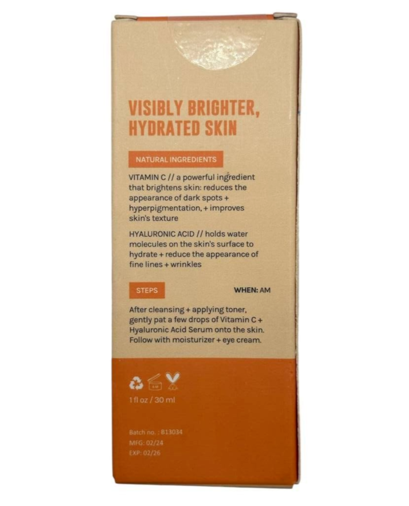 Aca Vitamin C+ Hyaluronic Acid Serum, 1 oz - GOODSZON Discount Store