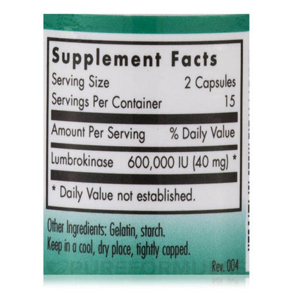 Lumbrokinase Nutricology 30 Caps - GOODSZON Discount Store