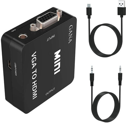 VGA to HDMI GANA 1080P Full HD Mini VGA to HDMI Audio Video Converter Adapter - GOODSZON Discount Store