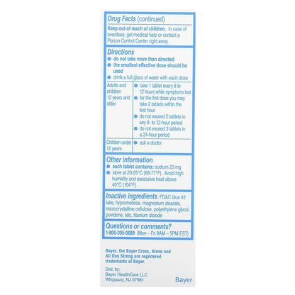 Aleve All Day Strong Naproxen Sodium Tablets, 220 mg, 90 count - GOODSZON Discount Store