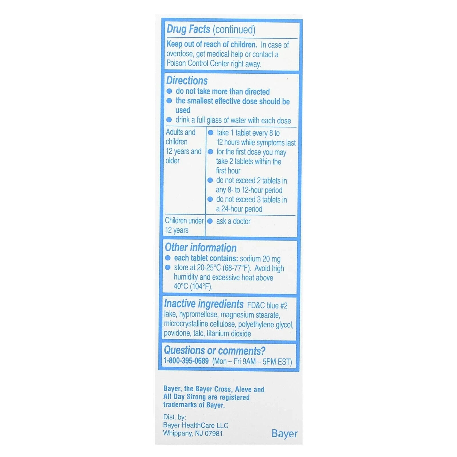 Aleve All Day Strong Naproxen Sodium Tablets, 220 mg, 90 count Exp 12/2024+ - GOODSZON Discount Store