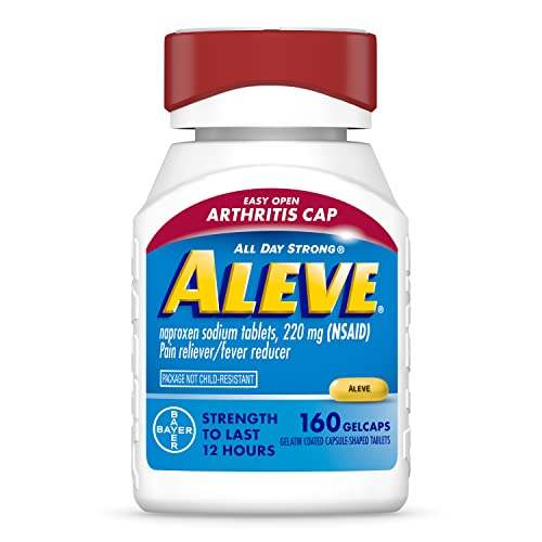 Aleve Gelcaps with Easy Open Arthritis Cap, Naproxen Sodium, Arthritis Pain Relief Medicine, Medication for Arthritis Pain, 160 Count - GOODSZON Discount Store