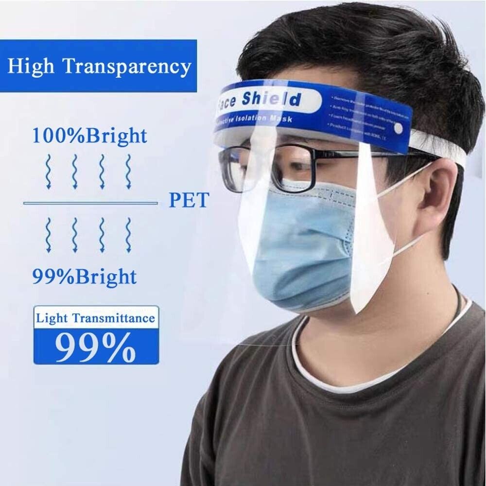10Pcs Safety Face Shield Reusable Full Face - GOODSZON Discount Store
